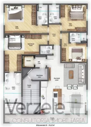 Imagem Apartamento Quadra Mar para Venda em Itajaí / SC no bairro Praia Brava de Itajaí