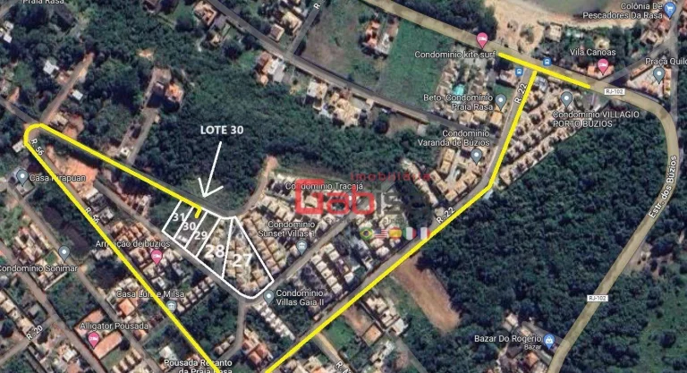 Imagem Terreno à venda, 887 m² por R$ 320.000,00 - Rasa - Armação dos Búzios/RJ