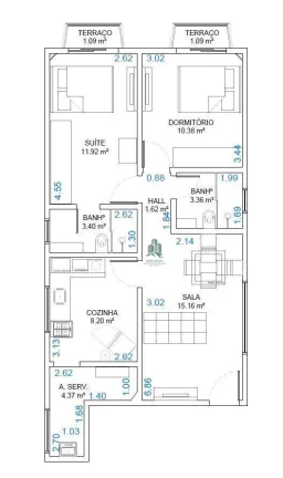 Imagem Apartamento à venda, 70 m² por R$ 330.000,00 - Boqueirão - Praia Grande/SP