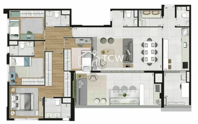 Imagem LOOMI PAULISTA 158m2 com 4 dorm