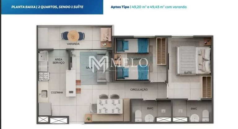 Imagem Oportunidade em JARDIM SÃO PAULO: 51,78m², 02qts, 01suite, 01vaga...