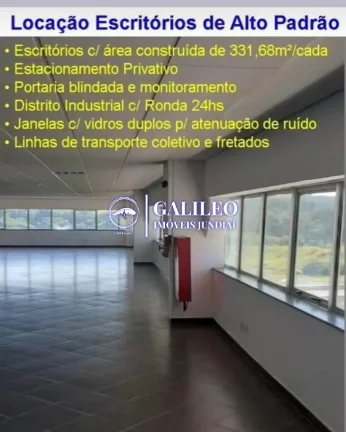 Imagem LOCAÇÃO DE ESCRITÓRIOS/SALAS DE ALTO PADRÃO - 332M² - DISTRITO INDUSTRIAL - ITATIBA SP