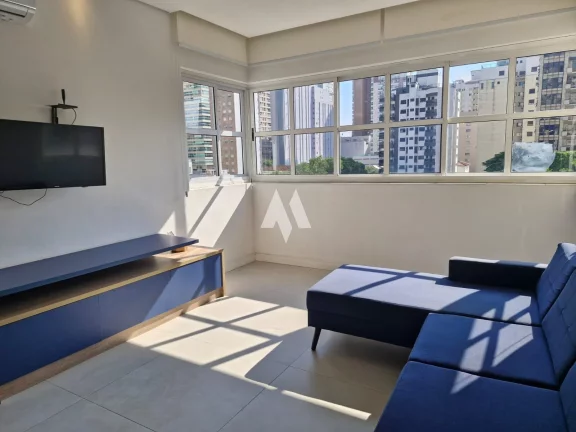Imagem Flat de luxo com serviços de hotelaria completa no Gonzaga em Santos/sp.
