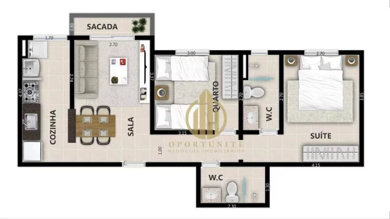 Imagem Apartamento com 2 dormitórios com 1 suite à venda, 61 m² a partir de R$ 248.000 - Sumarezinho - Ribeirão Preto/SP