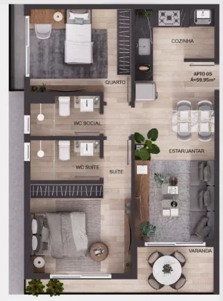 Imagem Apartamento à venda, 59 m² por R$ 529.000,00 - Intermares - Cabedelo/PB