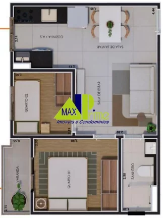Imagem Imperdível! Apartamento à venda em São Paulo-SP, Vila Carmosina: 2 quartos, 1 sala, 1 banheiro, 45m² de área.