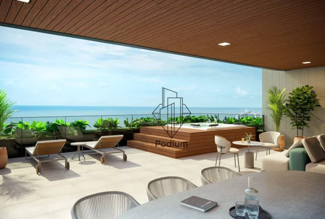 Imagem Apartamentos térreo com jacuzzi privativa a 230m da praia de Ponta de Campina em Cabedelo - AP2275