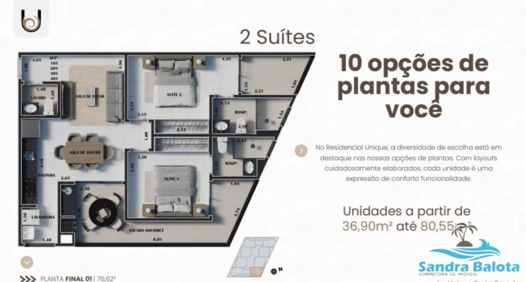 Imagem Apartamentos com 1 suíte e 2 suítes/ Praia Grande-Ubatuba