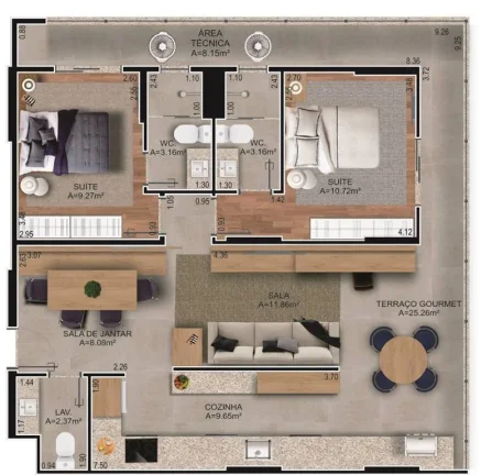 Imagem APARTAMENTO COM 89.25 m² - FORTE - PRAIA GRANDE SP