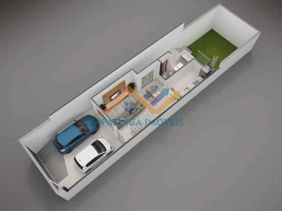 Imagem Casa de 3 quartos e 2 vagas de garagem no Residencial Bethânia