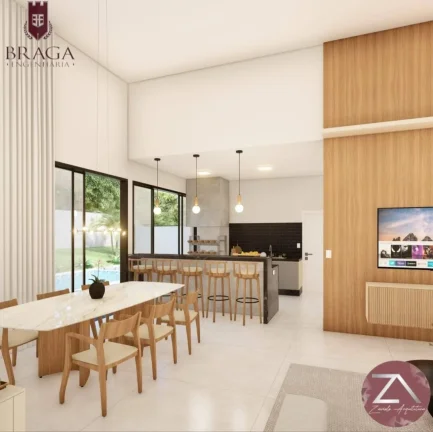 Imagem Casa Térrea Atibaia - 204M², 3 Dorms, 3 Suítes, Closet, 2 Vagas, Lareira.
