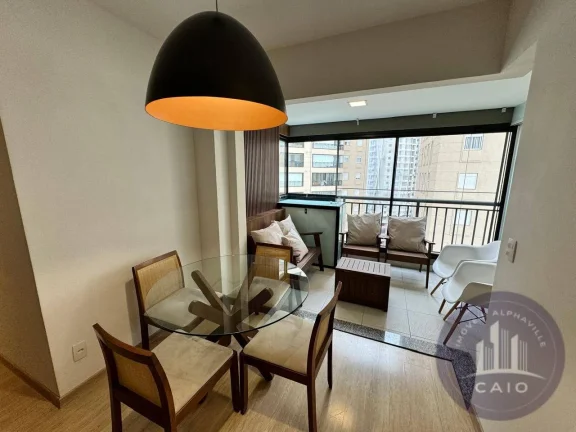 Imagem Apartamento mobiliado com 2 dormitórios para alugar, 73m² - Alphaville/SP