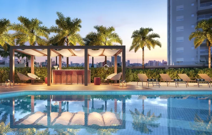 Imagem apartamento 113m,2 suítes, terraço gourmet integrado ao living,2 vagas, sauna, quadra poliesportiva, piscina, brinquedoteca, academia, salão de jogos