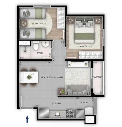 Imagem APARTAMENTO RESIDENCIAL em Rio de Janeiro - RJ, Recreio dos Bandeirantes