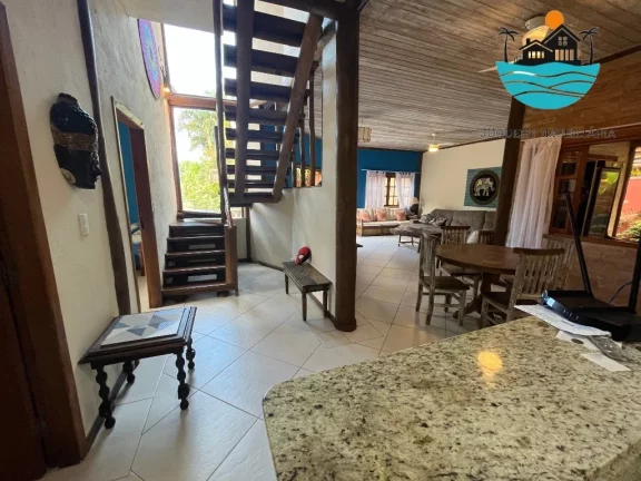 Imagem Casa em Juquehy para Alugar Anual Condomínio fechado com 4 suítes, 300m da praia, piscina coletiva, churrasqueira privativa | Juquehy Imobiliária