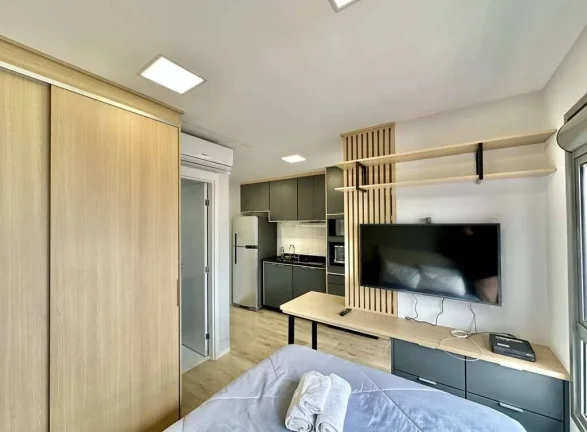 Imagem Studio Coraz Tucuna - 21 m² - 100% equipado, vizinho Allianz Parque!