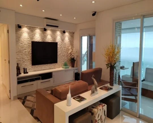 Imagem Lindo apartamento com vista total, sacada gourmet e lazer na Enseada
