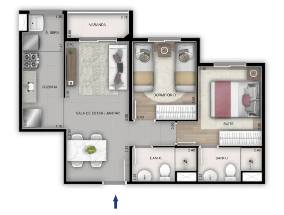 Imagem APARTAMENTO RESIDENCIAL em Rio de Janeiro - RJ, Recreio dos Bandeirantes