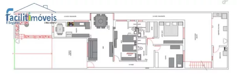 Imagem CASA TÉRREA 3 DORMITÓRIOS COM 2 SUÍTES - VILA LUCINDA - SANTO ANDRÉ