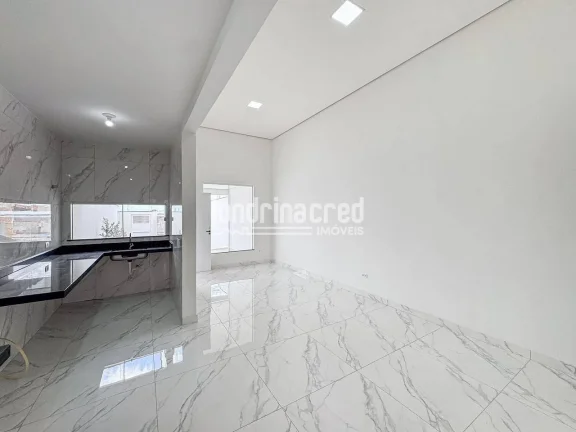 Imagem Casa geminada na Zona Oeste de Londrina com 3 dormitórios (1 suíte), sala ampla, cozinha, 2 banheiros, 2 vagas de garagem e 105m² em terreno de 150m²