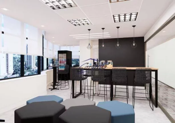 Imagem ALUGO Conjunto comercial no Conceito Plug...Play 100% Mobiliada, com 330m² - 05 vagas de garagem. - Brooklin Novo/SP