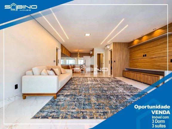 Imagem Apartamento Pé na Areia à venda na Riviera, com 3 suítes, mais suíte funcionaria, 153m², com 2 vagas