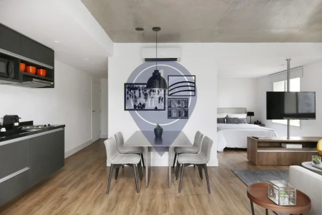Imagem Studio de Luxo à Venda em São Paulo-SP, Bairro Cidade Monções: 1 Quarto, 1 Banheiro, 1 Vaga, 63m² de Pura Sofisticação!