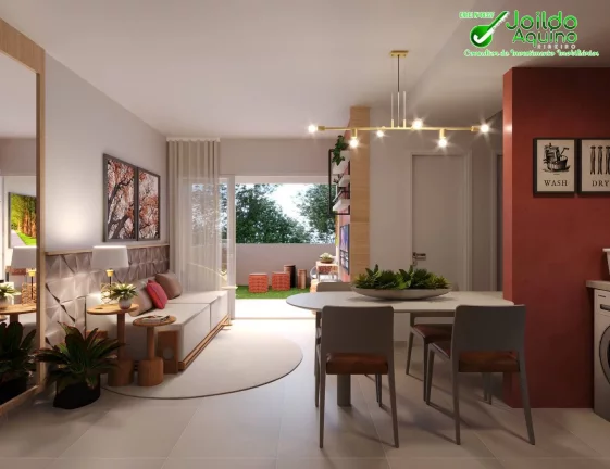 Imagem Um condomínio de alto padrão com apartamentos de 2 e 3 quartos, todos com..