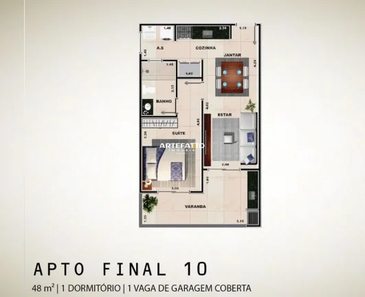 Imagem Apartamento com 1 dormitório no Centro de Ubatuba com 48 m2 - Pronto Para Morar