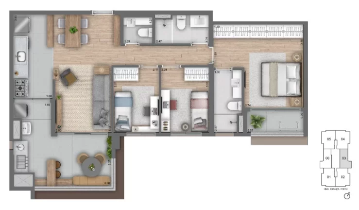 Imagem Viva com conforto e elegância em um apartamento de luxo na Vila Mariana, São Paulo - SP! Sustentabilidade e exclusividade em 125m² com 3 quartos, 3 suítes e 2 vagas de garagem. Aproveite o preço do metro quadrado mais barato da região: a partir de R$ 15.0
