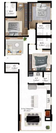 Imagem San Pietro Residence - Apartamento à venda no bairro Perequê - Porto Belo/SC