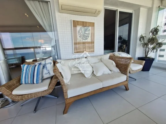 Imagem Apartamento frente mar reformado com varanda gourmet e lazer, Enseada.