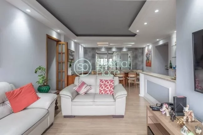 Imagem 123 metros 3 dormitórios 1 suíte lavabo 3 vagas Apartamento está sendo vendido mobiliado, com pla...