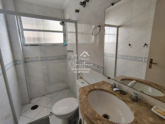 Imagem Apartamento de alto padrão para locação em Guarujá-SP, Pitangueiras - 2 quartos, 1 suite, 2 salas, 3 banheiros, 1 vaga, 122m².