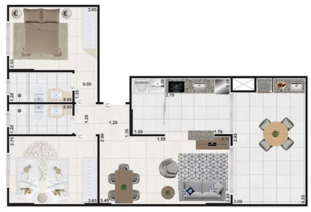 Imagem APARTAMENTO COM 79.5 m² - ENSEADA - GUARUJA SP