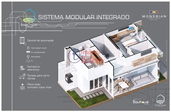 Imagem Casa com automação em condomínio MONDRIAN SMART HOUSE