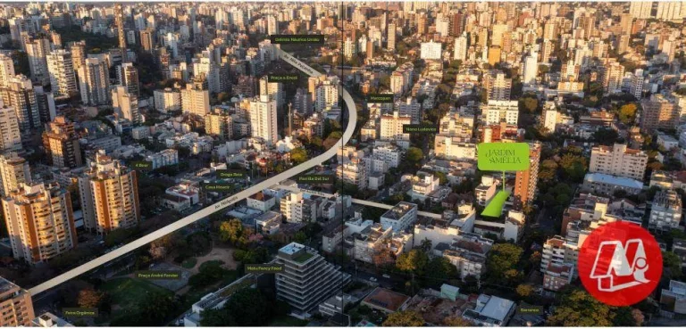 Imagem No bairro Petrópolis, lançamento com 2 suítes, 2 vagas e infaestrutura.