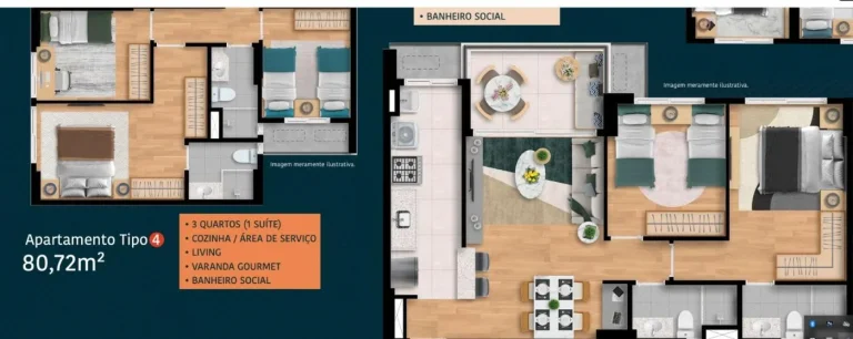 Imagem Apartamento para Venda em Salvador, Piatã, 3 dormitórios, 1 suíte, 3 banheiros, 3 vagas