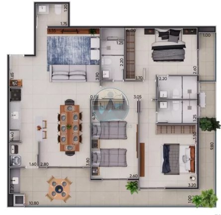 Imagem Apartamento à venda em Ubatuba-SP, Praia Grande: 2 quartos, 1 suíte, 1 sala, 2 banheiros, 1 vaga, 90m². Confira!