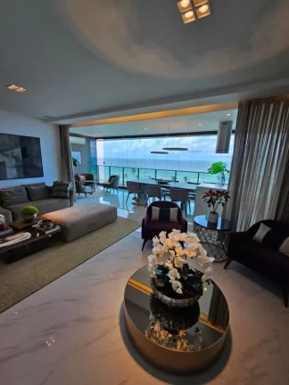 Imagem A 5ª Avenida Imóveis selecionou essa charmosa unidade no D'AZUR Odebrecht | Frente Mar | Torre PLAGE (melhor) | 4 suítes, 242,00 m² | Varanda Gourmet