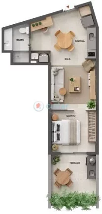 Imagem Studio à venda 1 Quarto 1 Vaga 44.1M Tijuca Rio de Janeiro - RJ | Cores da Tijuca Imagem Studio à venda 1 Quarto 1 Vaga 44.1M Tijuca Rio de Janeiro - RJ | Cores da Tijuca