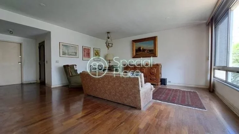 Imagem Excelente apartamento com 150m² no Jardim América. Amplo living para dois ambientes, sala de janta...
