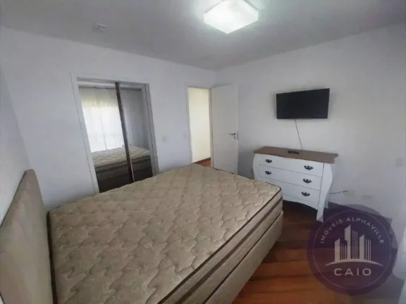 Imagem Apartamento com 3 quartos, 98m², aluguel por R$ 6.700/mês- Alphaville/SP