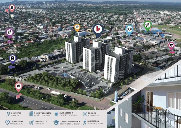 Imagem Residencial Capri - Apartamentos na Campina, São Leopoldo