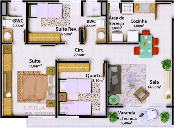 Imagem Apartamento 3 dormitórios para Venda em Teresina, Planalto Uruguai, 3 dormitórios, 1 suíte, 2 banheiros, 2 vagas