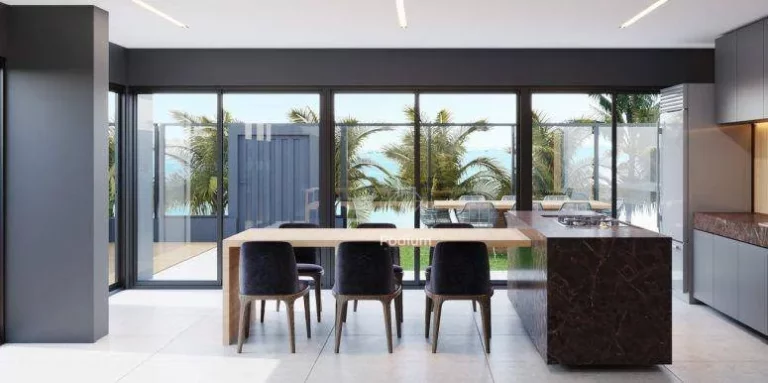Imagem Apartamento térreo com área privativa pé na areia a beira mar da praia de Areia Dourada. -AP1569