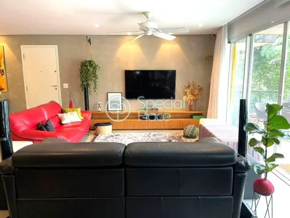 Imagem Ãtimo apartamento Ã  venda no Brooklin - Ãrea: 167,00mÂ² - Living amplo com terraÃ§o na copa das Ã...