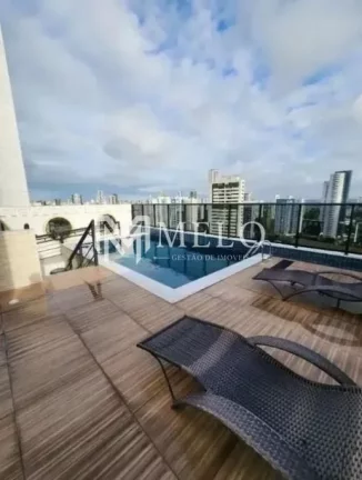 Imagem PARNAMIRIM - Flat com 1qto, 1vaga sendo a ÚNICA unicade com mega varanda
