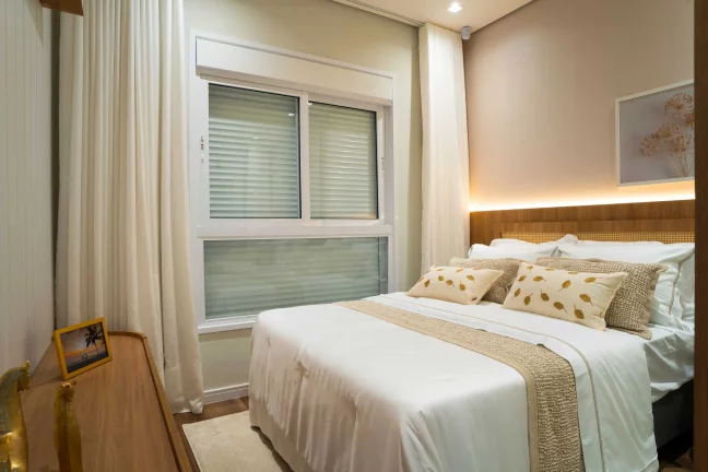 Imagem Apartamento na planta, pé na areia, com 2 dormitórios sendo 1 suíte e 1 vaga na praia de Tabuleiro BV