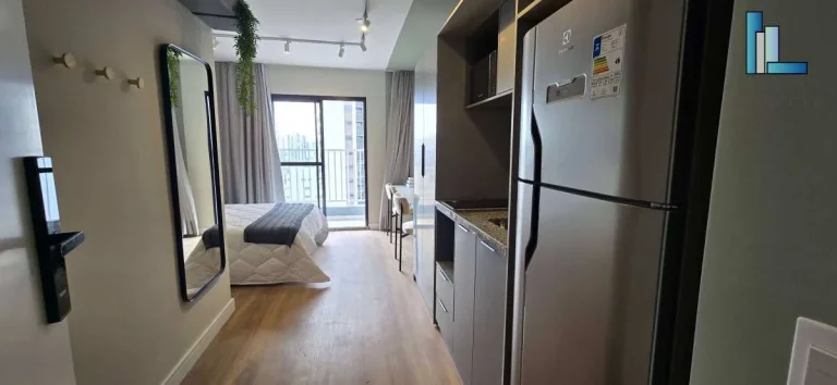 Imagem Studio pronto para morar de 26m2 perto do metrô Alto da Boa Vista - ótimo para morar e investir